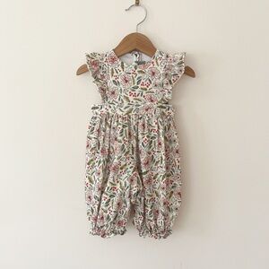 JAMES & LOTTIE EUC/LN Girls Floral Flutter Sleeve Spring Bubble Jumpsuit